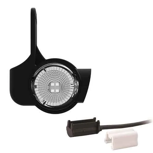 LED wide beam lamp with short stem Left 12-24v 1.5mm². connector