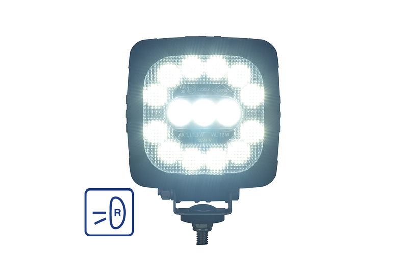 LED ECE-R23 Work light 1000lm - 12W - 12-24v - 1.5m. Cable - 4