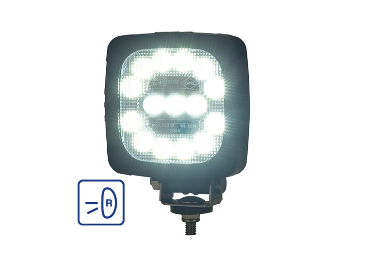 LED ECE-R23 Work light 1000lm - 12W - 12-24v - 1.5m. Cable - 2