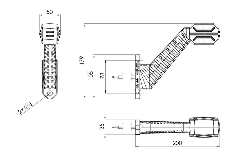 LED Sidomarkeringsljus Vänster 12-24V - 6