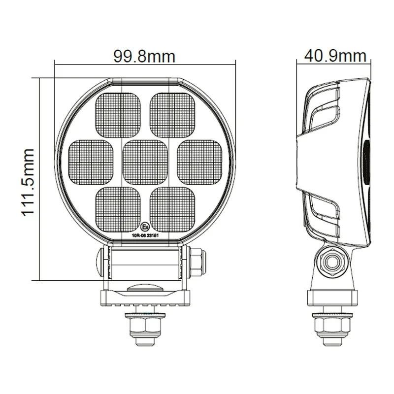 LED ECE-R23 work light 5126lm | 9-30v | 50cm cable + DT-connector - 8