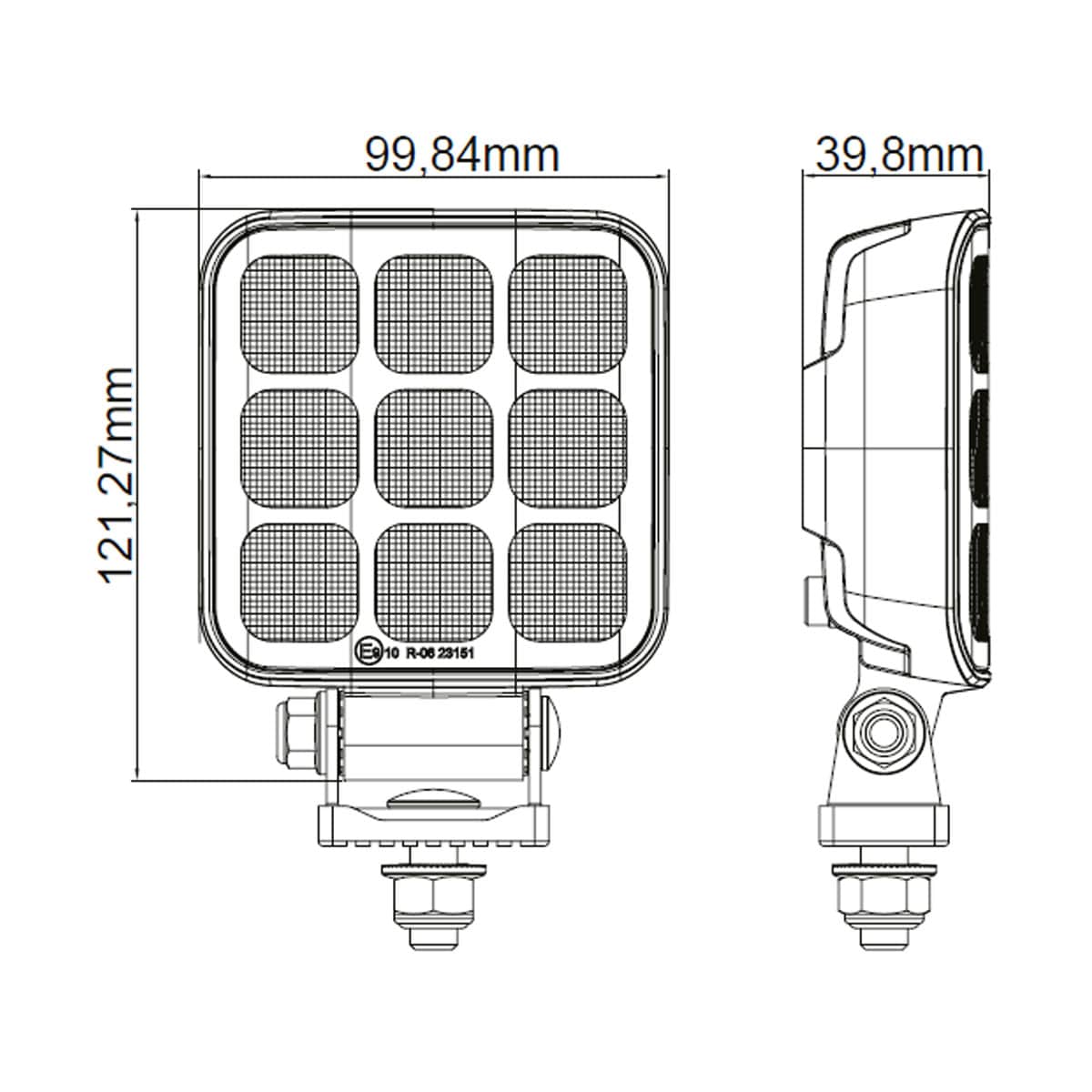 LED ADR ECE-R23 arbejdslampe 6591lm | 9-30v | 400cm kabel - 10