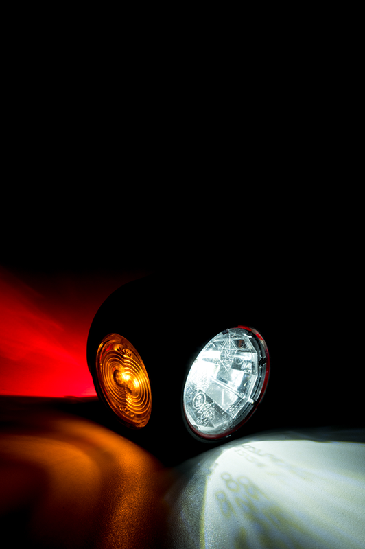 LED width lamp left red-white-amber 12-24v 60cm cable - 2