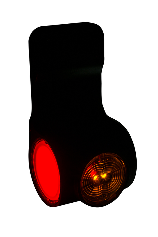 LED Sidomarkeringsljus Höger neon röd-vit-amber 12-24V 60cm kabel