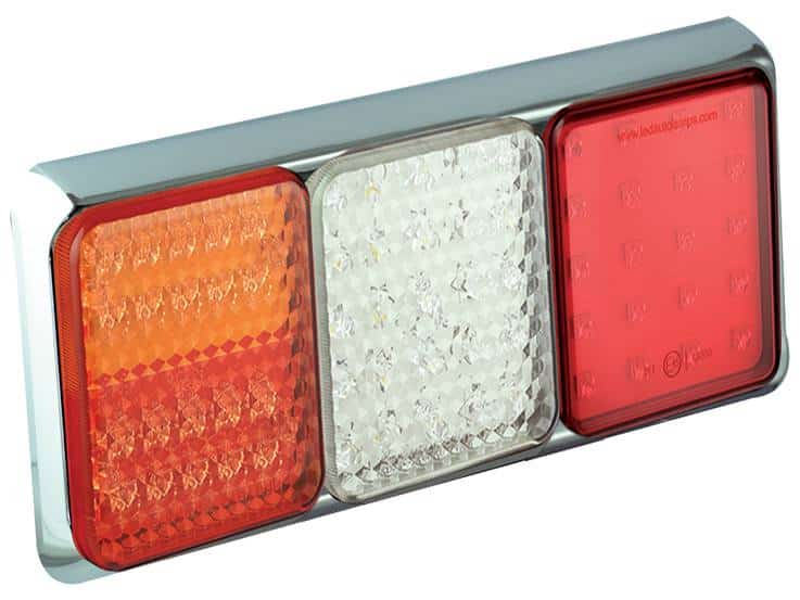 LED-takavalo kromireunalla | 12-24v | 40cm kaapeli