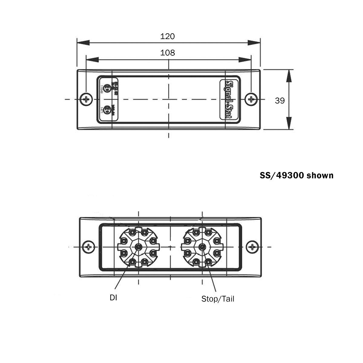 LED ADR compact fog reversing lights horizontal+vertical mounting 12-24v - 3