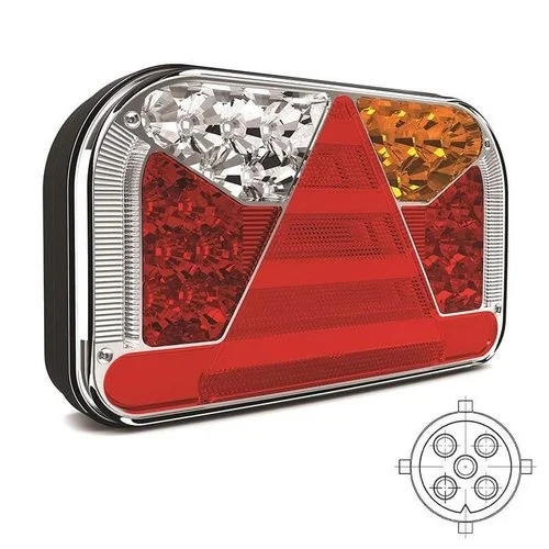 Venstre | LED baklys uten skiltlys | 12-36v | 5-PIN