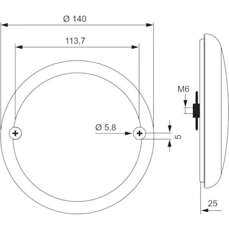 LED Slimline hamburger light 12-24v 400cm cable (D-hom.) - 4