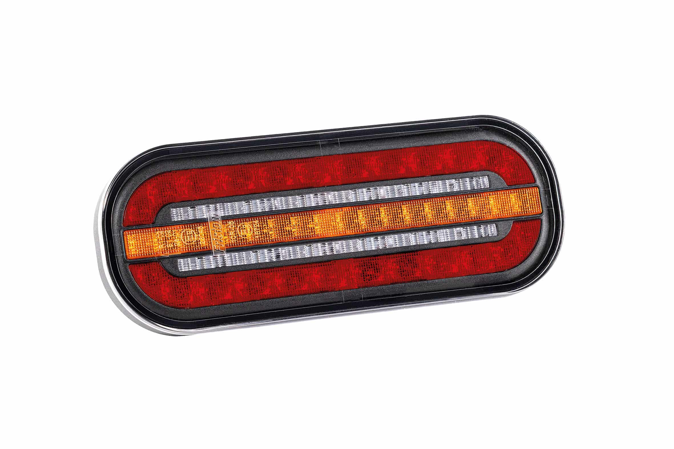 LED kompakt baklys med statisk indikator | montering H+V 12-24v