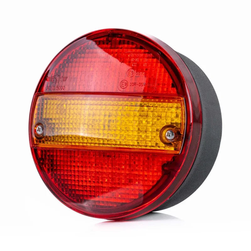 LED ADR rear lights, red-yellow lens, D-homologation, 12-24v - 2