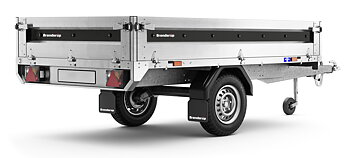Brenderup Högbyggd flakvagn Obromsad Serie 4000 260L 750 kg