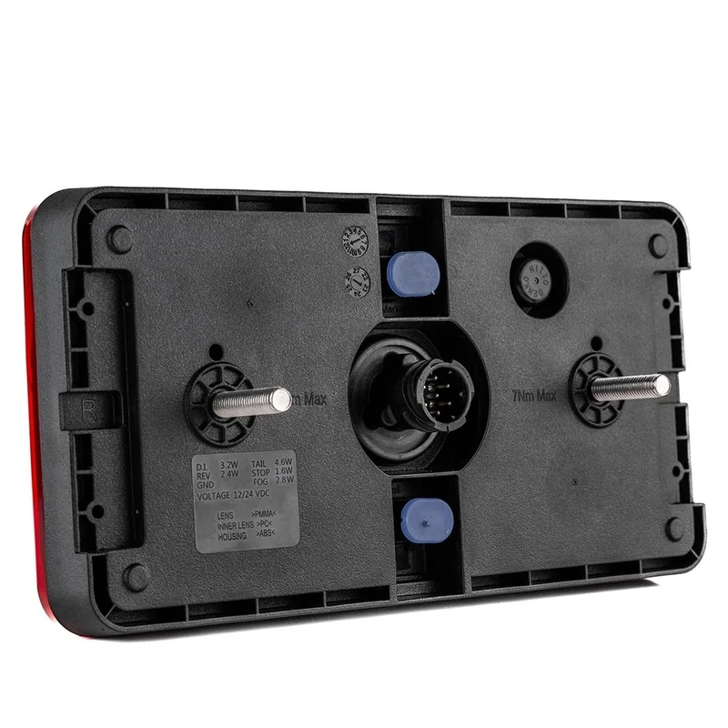 LED neon rear light, right 12-24v 7-PINs - 7
