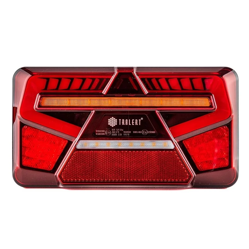 LED neon rear light, (non-triangle) left 12-24v 200cm cable - 3