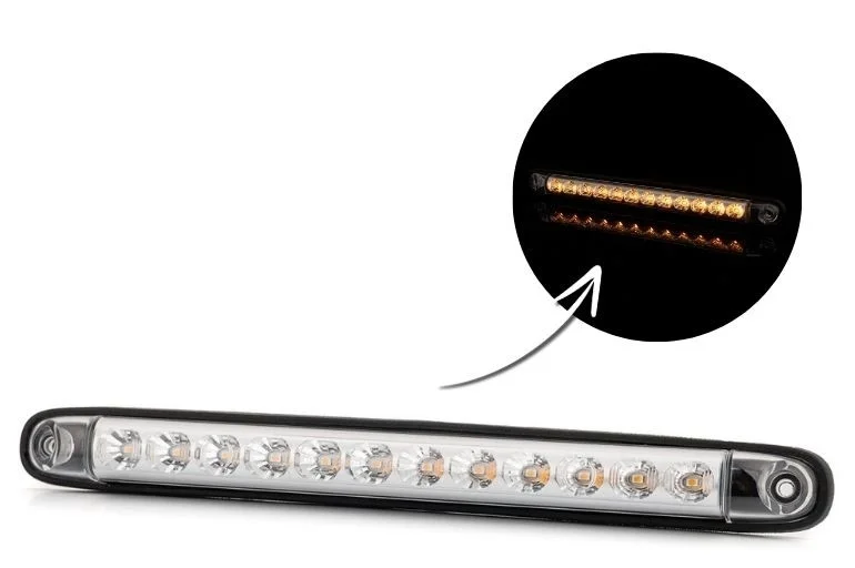LED-indikator Statisk slanklinje | 12-24v | 100cm kabel