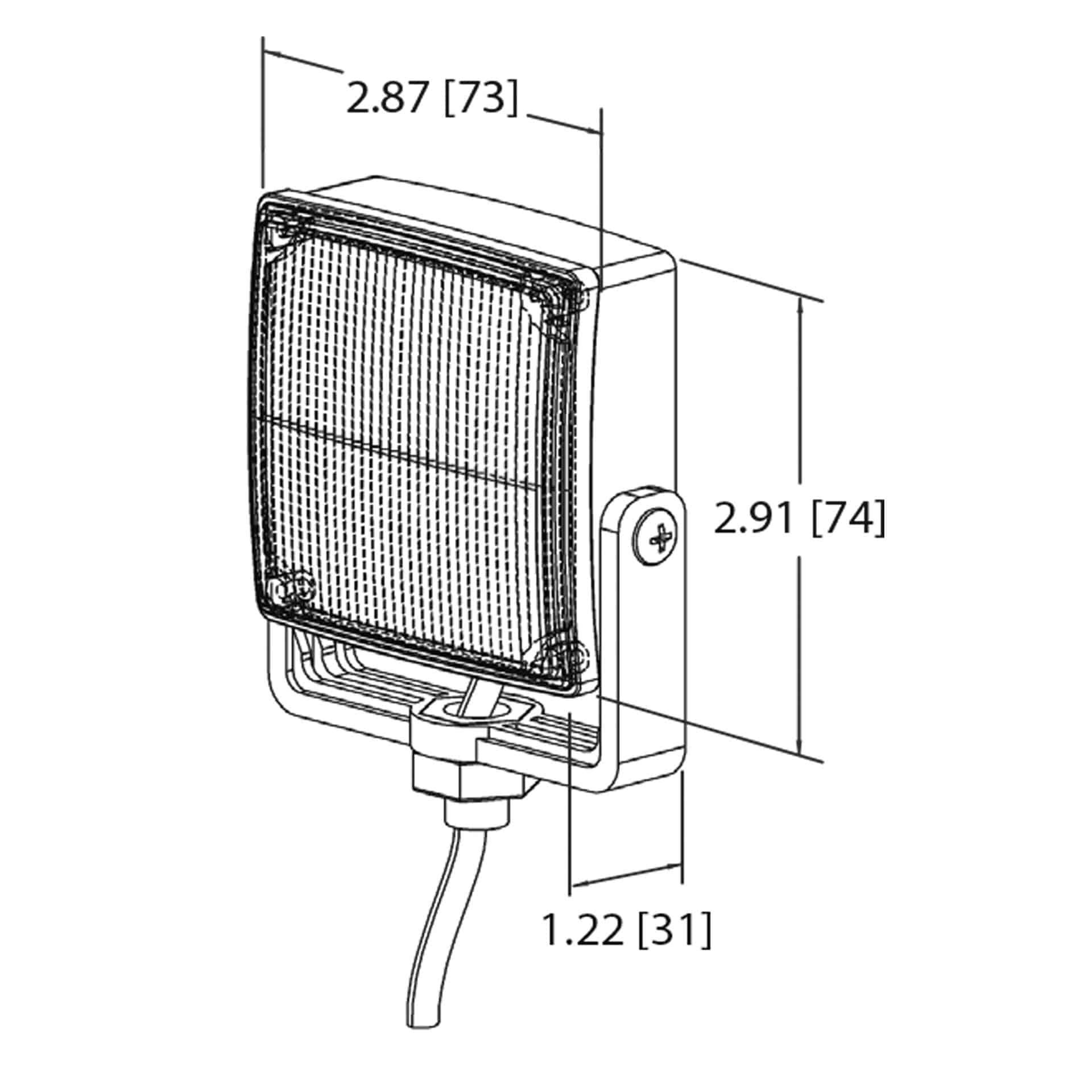 LED-varoitusvalo 4-LED | R65 | kiinnityskannattimella | sininen | 12-24v - 2