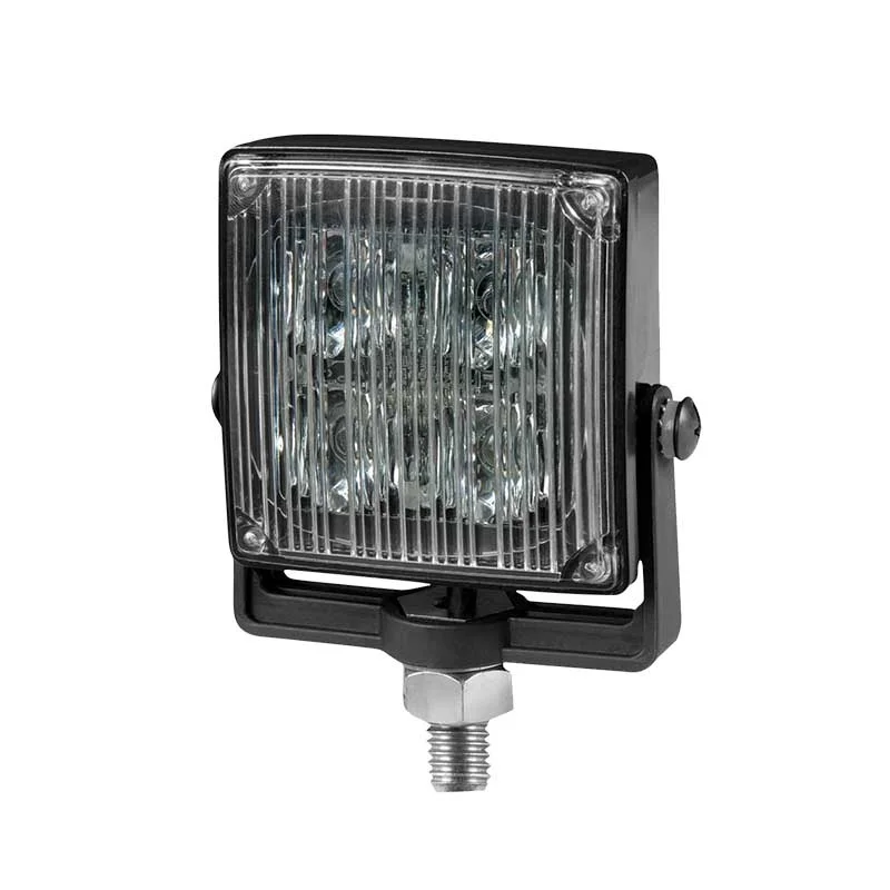 LED varningsljus 4-LED | på monteringsfäste | R65 | bärnsten | 12-24v