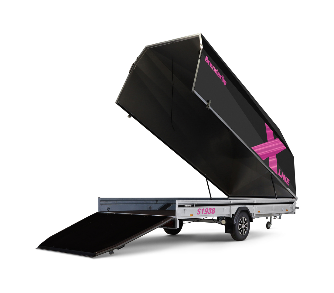 Brenderup Snöskotersläp X-line Svart Aurora Pulse Inline 380L 1240 kg - 3