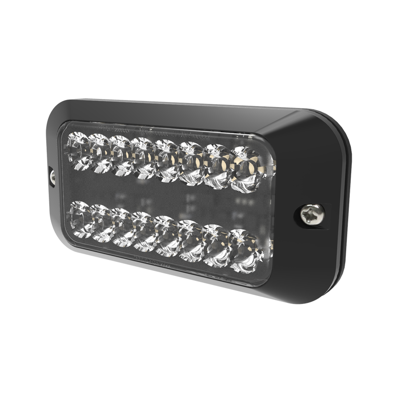 LED advarselslys | R65 | rav + hvid (split) 8-LED | 12-24v