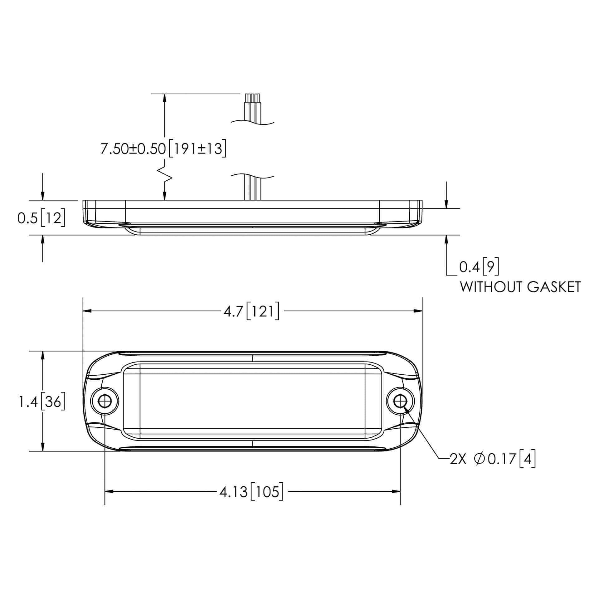 LED advarselslys 6-LED | R65 | ravgul | 12-24v | IP69K - 2