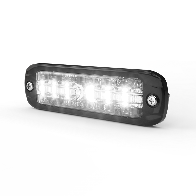 LED R65 Varningsljus | bärnsten + vit (dubbel) 6-LED | 12-24v | IP69K - 2