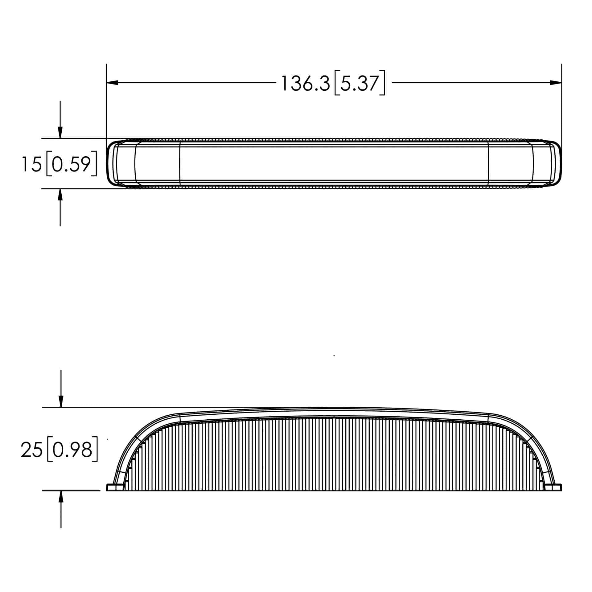 LED R65 flash compact amber- white 18-LED Split 12-24v - 2