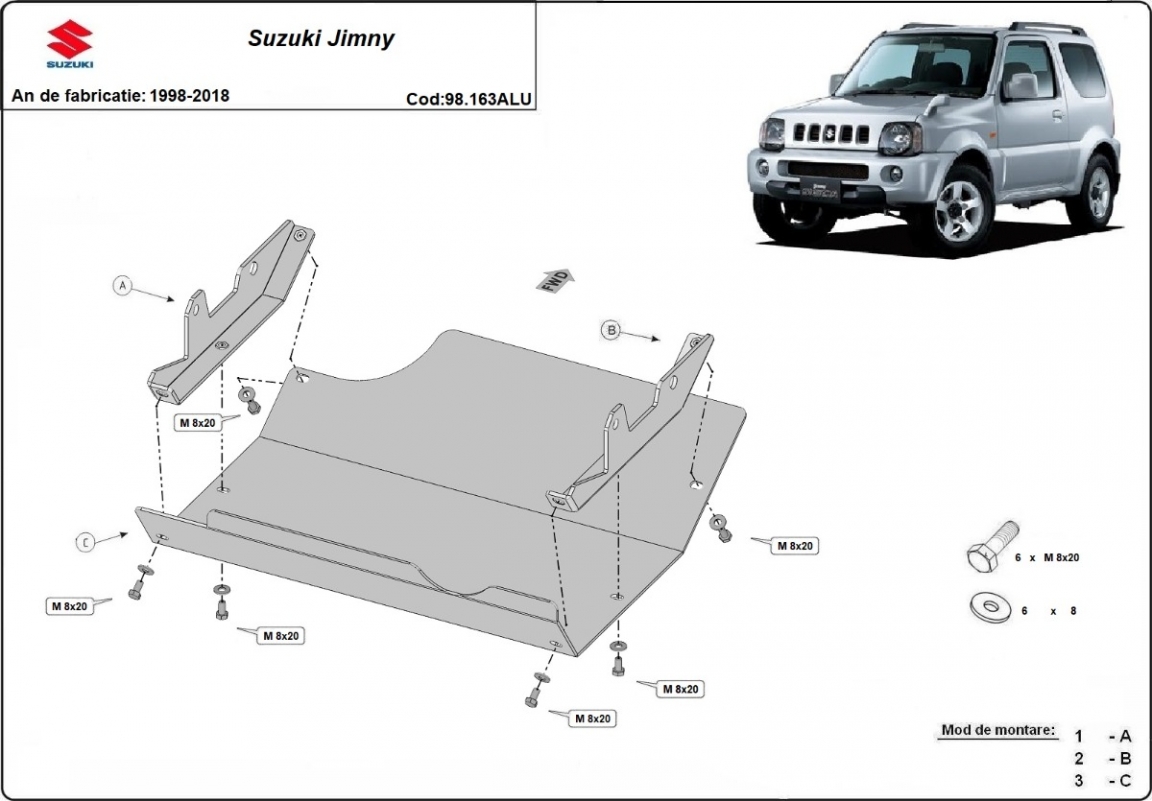 Skid plate Aluminium Engine+ | Suzuki Jimny (1998-2018) - 3