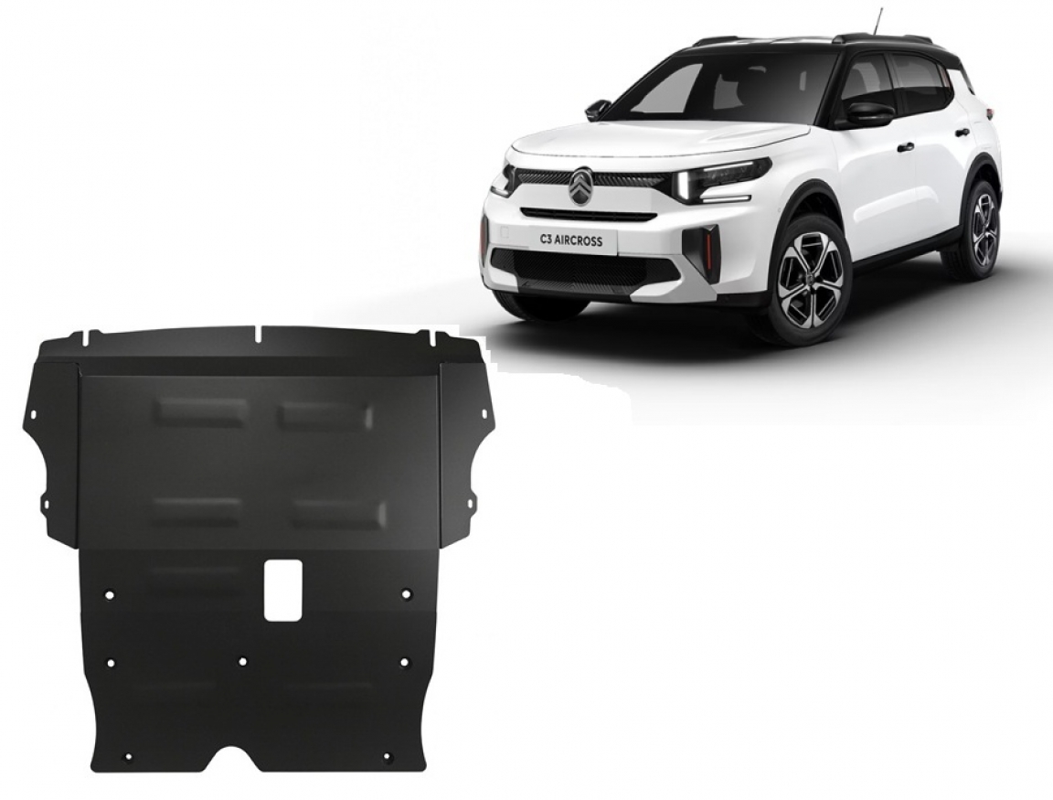 Bunnplate Stål Motor+ | Citroën C3 Aircross (2024-2026) - 2