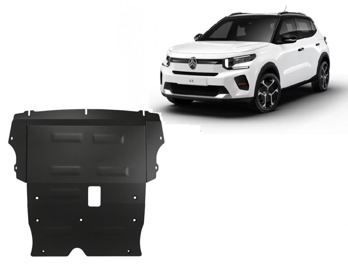 Hasplåt Stål Motor+ | Citroën C3 (2024-2026) - 2