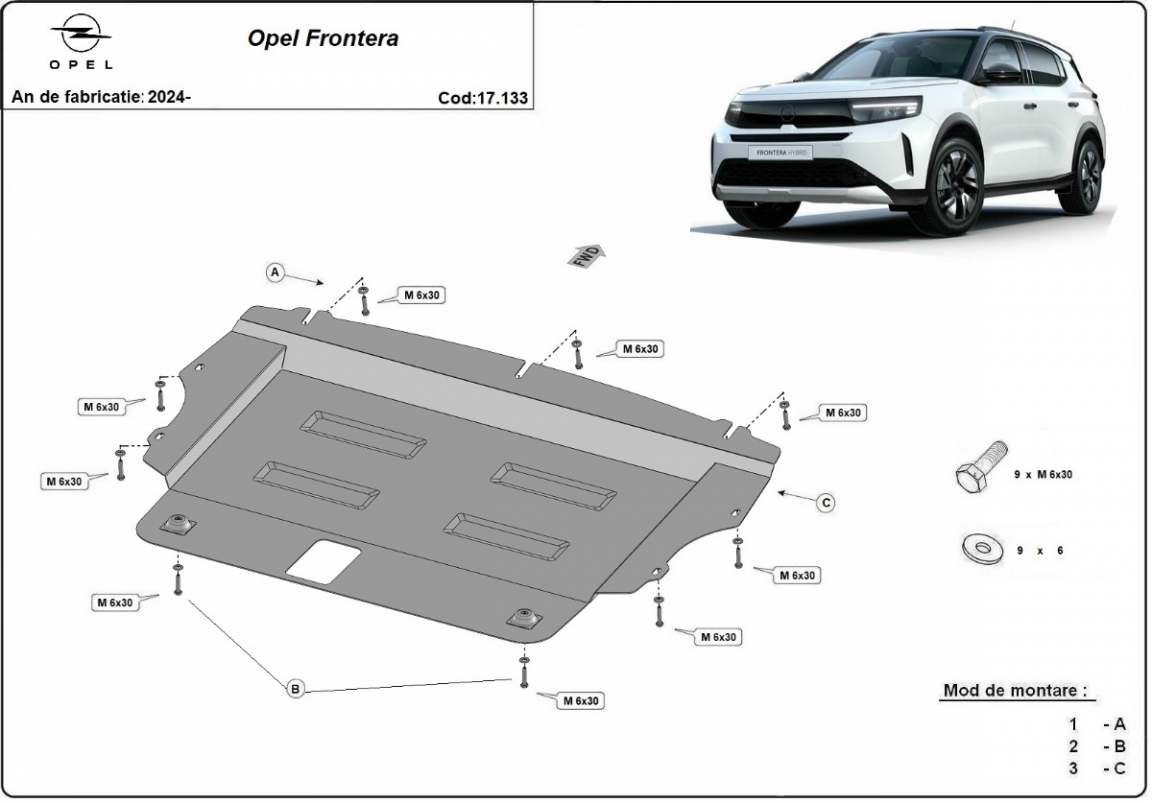 Skid plate Steel Engine+ | Opel Frontera (2024-2026) - 3