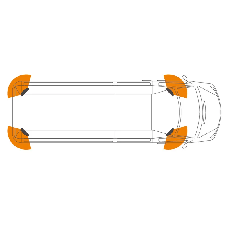 LED hjørnevarsellys | R65 | 120-graders strålevinkel | 12-24v - 5