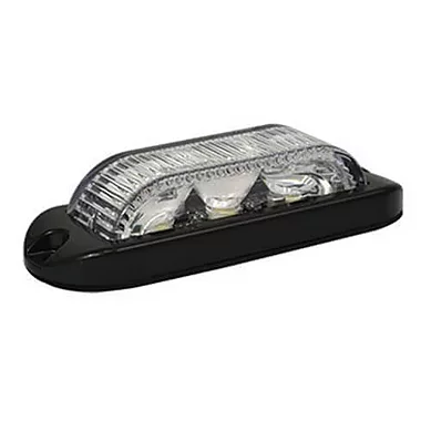 LED warning light 3 LEDs | Amber | 180 degrees | 10-30v