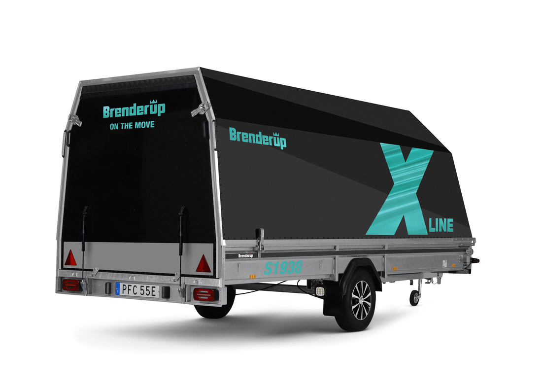 Brenderup Snöskotersläp X-line Svart Frostbite Inline 380L 1240 kg - 5