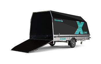 Brenderup Snöskotersläp X-line Svart Frostbite Inline 380L 1240 kg