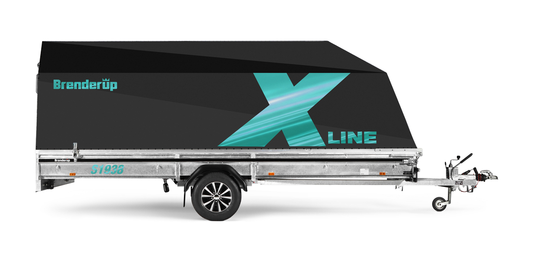 Brenderup Snöskotersläp X-line Svart Frostbite Inline 380L 1240 kg - 4