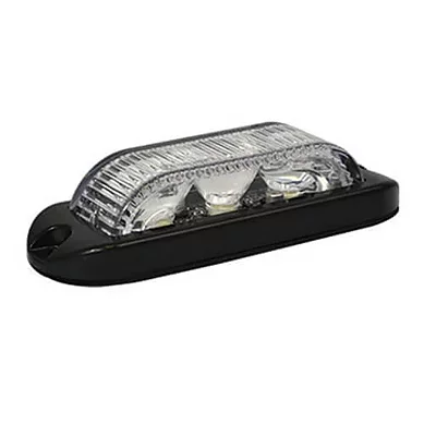 LED warning light 3 LEDs | Red 180 degrees | 10-30v