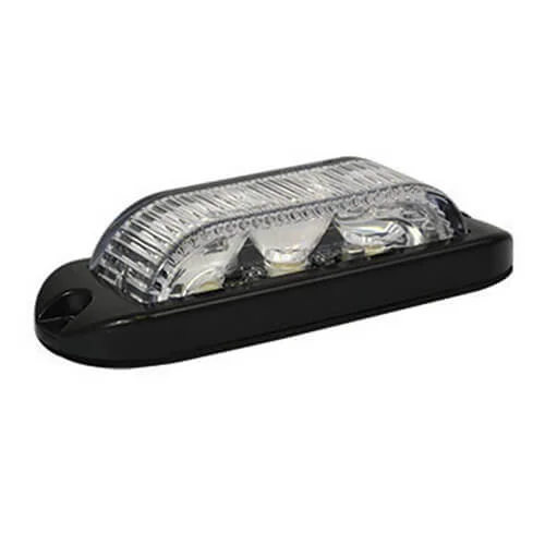 LED warning light 3 LEDs | white 180 degrees | 10-30v