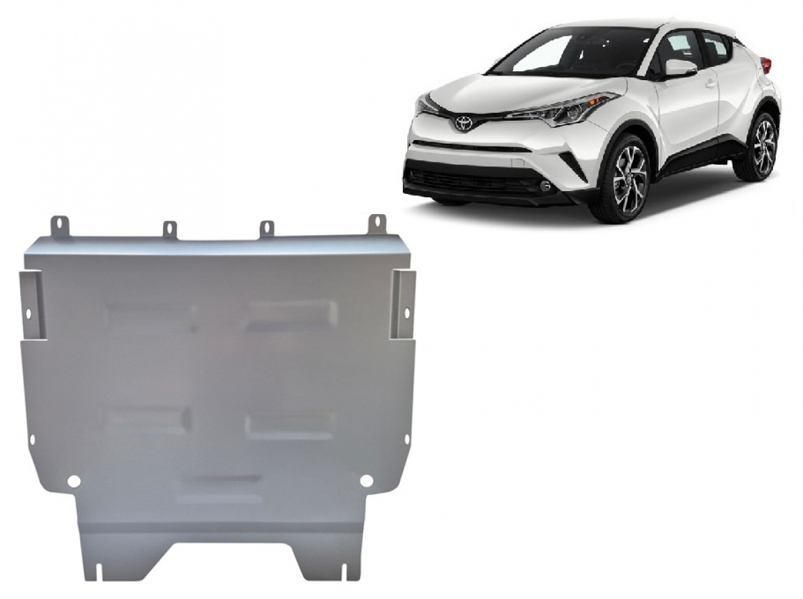 Hasplåt Aluminium Motor+ | Toyota C-HR (2016-2023) - 2