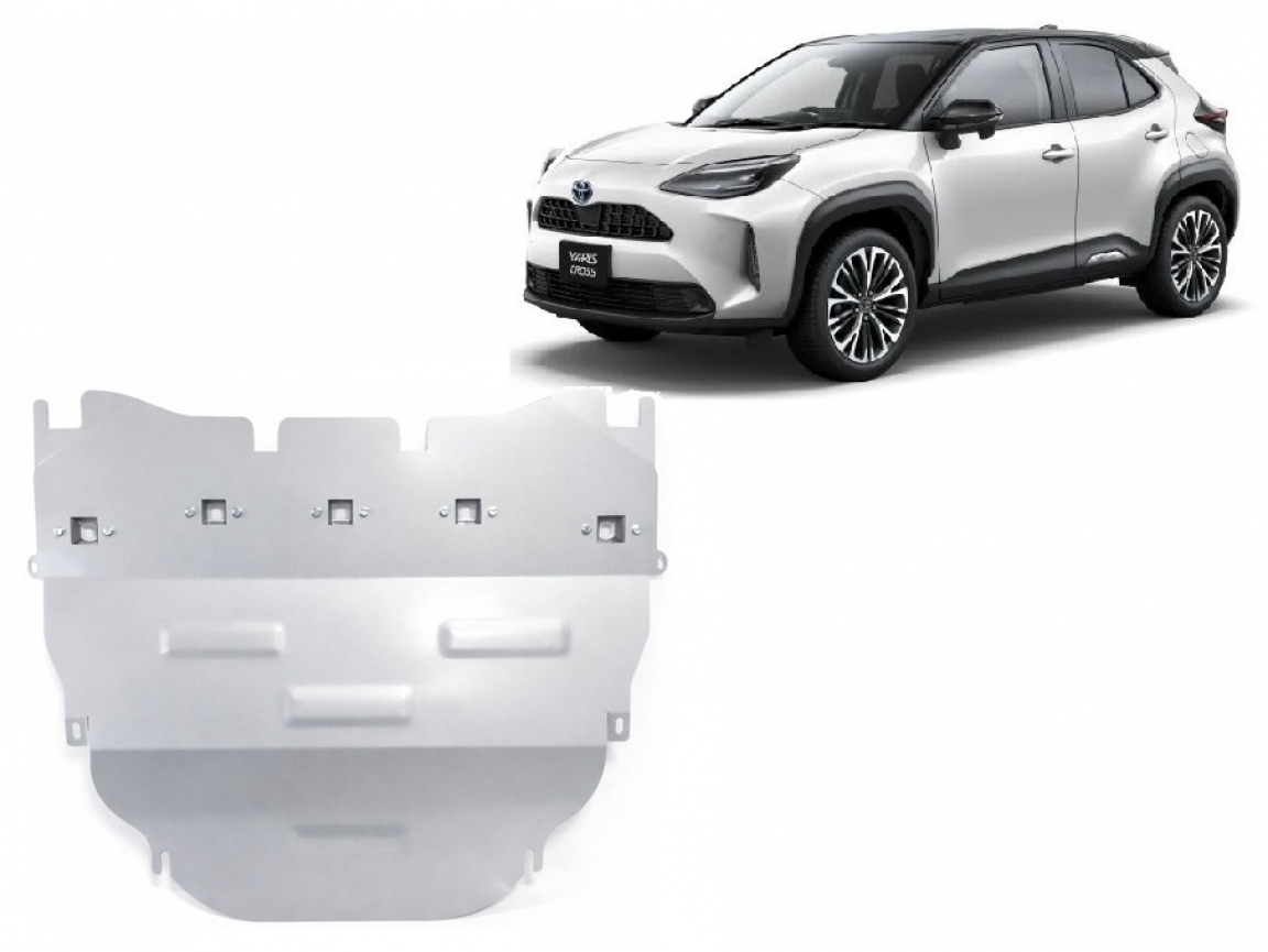 Hasplåt Aluminium Motor+ | Toyota Yaris Cross (2021-2026) - 2