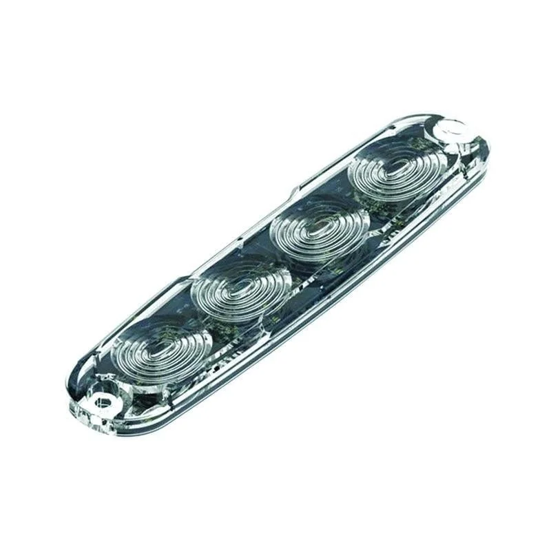 R10 Slimline LED varsellys 4 LED hvit 10 - 30V