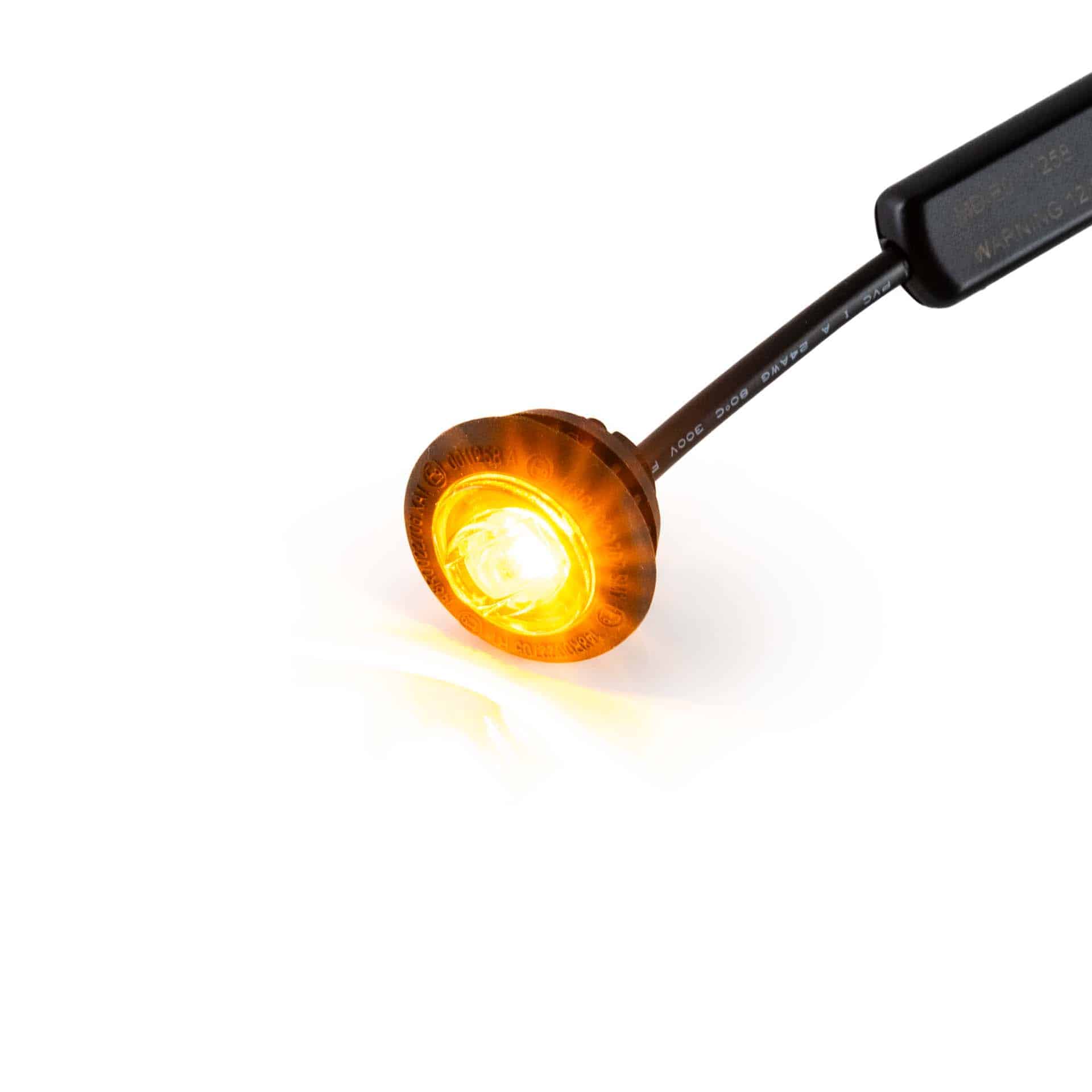 LED marker light amber with R65 warning light 12-24v 200cm cable - 3
