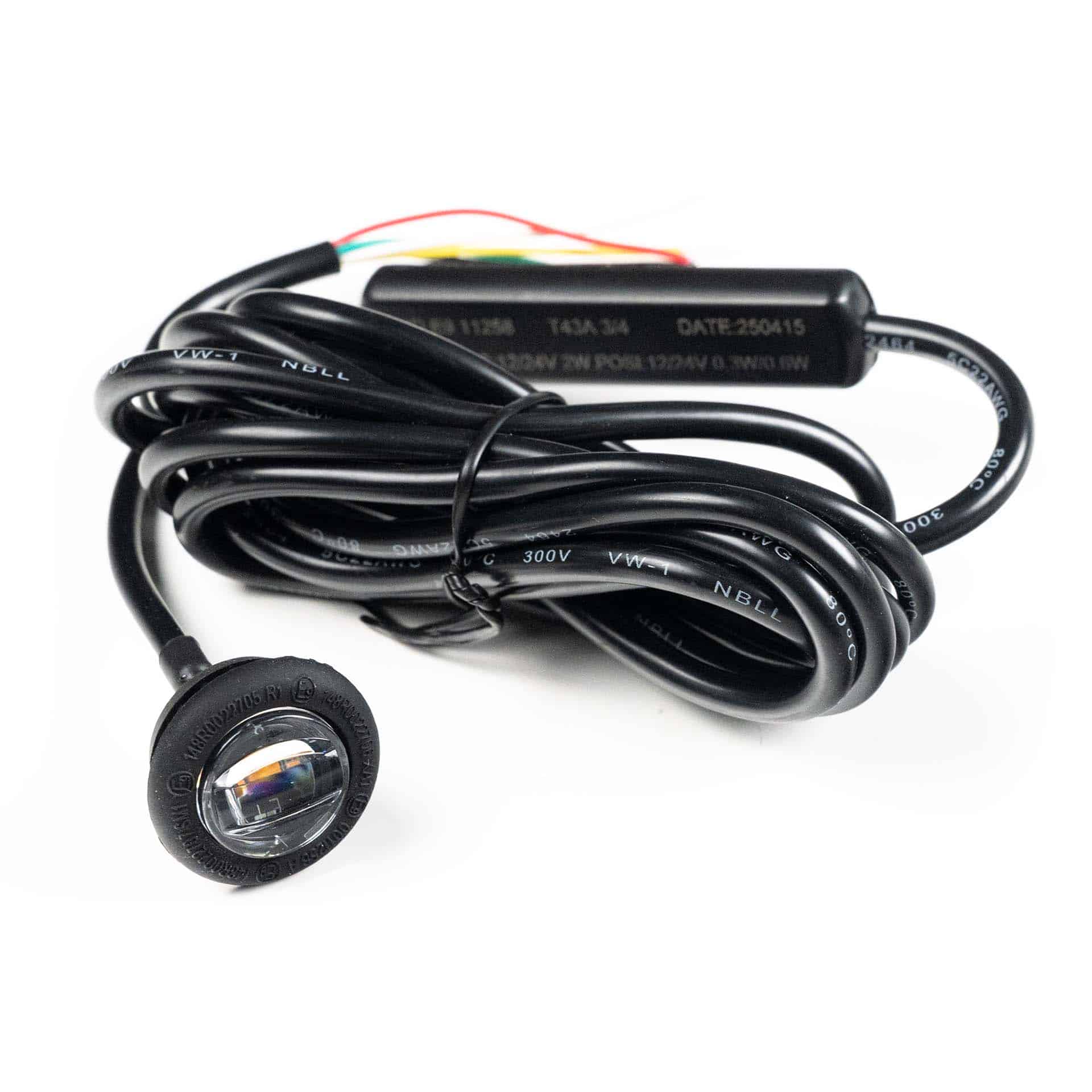 LED advarselslys hvid med R65 advarselslys 12-24v 200cm kabel - 7
