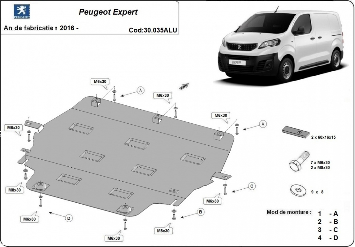 Bunnplate Aluminium Motor+ | Peugeot Expert (2016-2026) - 3