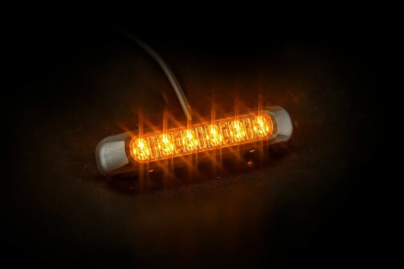 R65 LED varningsljus 6 LED Mörk Bärnsten 10 - 30V - 3