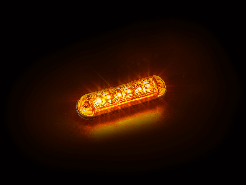 LED R65 Varsellys 6-LED 12-24v 15cm kabel (4-blinkemønstre)