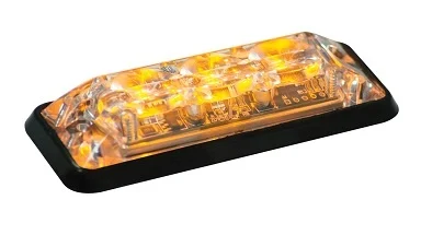 Ultra-flat Slimline LED warning light | 3 LEDs | Amber | 10-30v - 3
