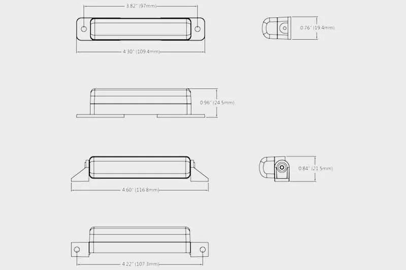 LED slimline | R65 | 12-24v | 1m. kabel | IP68 - 10