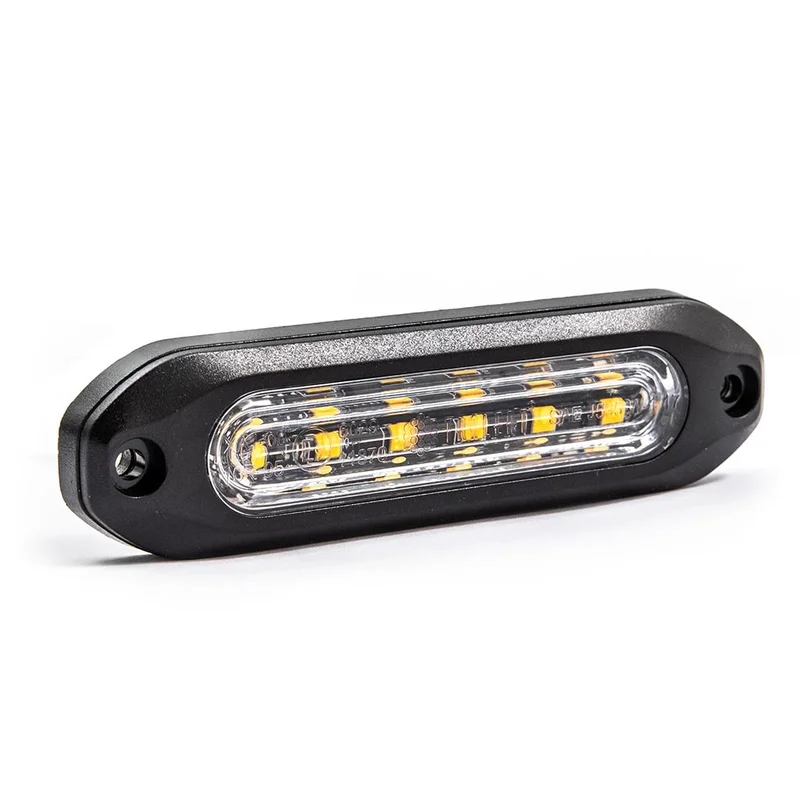 LED R65 advarselslys rav | 12-24v | 2m kabel
