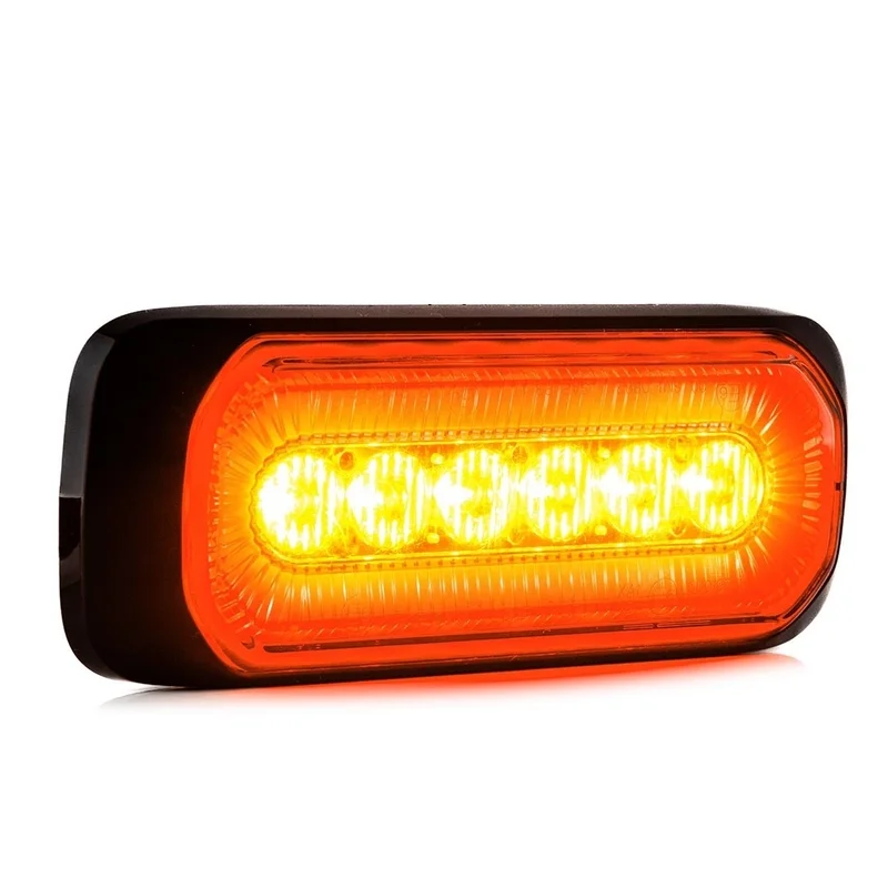 LED R65 warning light + halo ring, amber red 12-24v