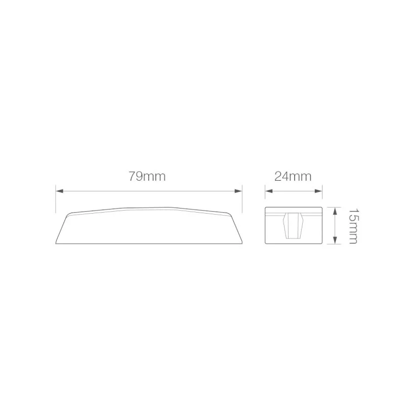 LED-varoitusvalo 3 LEDiä | R65 | slimline | meripihka | 10-30v - 2