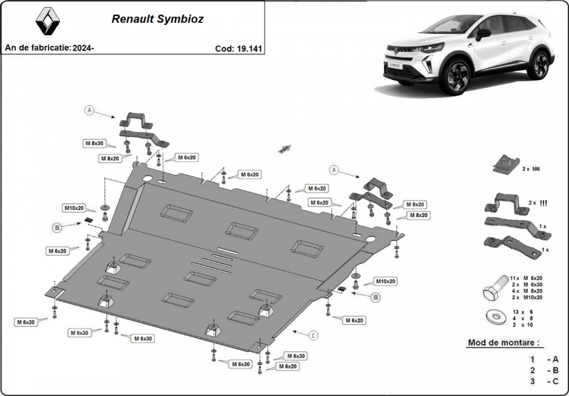Skid plate Steel Engine+ | Renault Symbioz (2024-2026) - 3